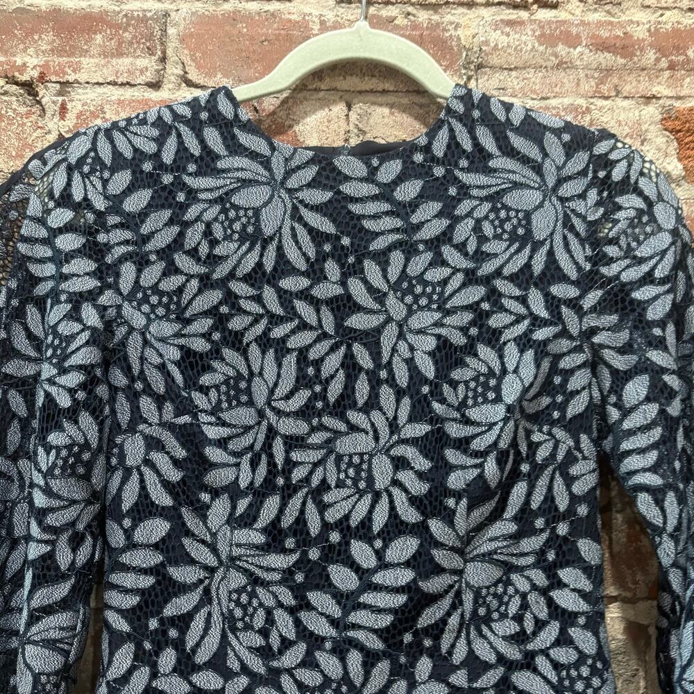 Keepsake Engage Navy Blue Lace Long Sleeve Dress Size XS - Picture 6 of 13
